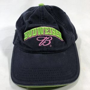 BUDWEISER "B" PINK GREEN LOGO Baseball Hat Cap "Girl" by The Game Adjustable OSF